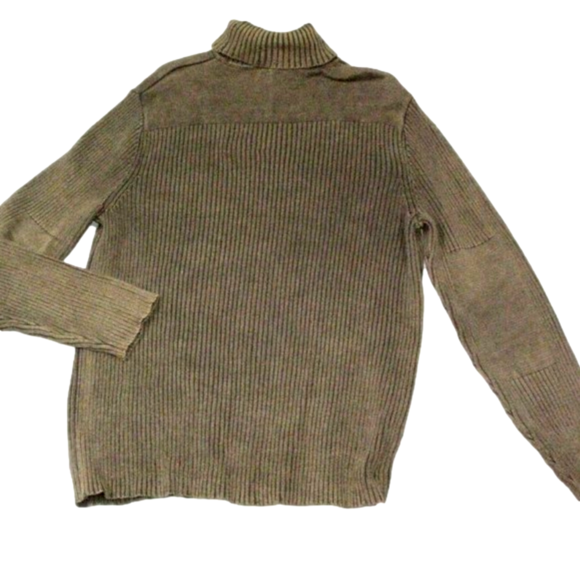 Express Men's Brown Ribbed Knit Sweater Size Large - Picture 5 of 5